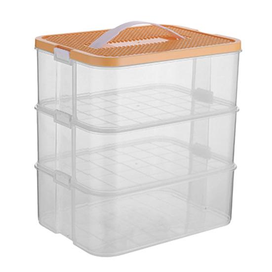 Ящик для хранения строительных блоков для 2 слоев, классифицированный прозрачный детский органайзер для игрушек с крышкой, штабелируемый, аптечка первой помощи, медицина