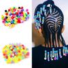 Colorful Hair Beads Big Hole Dreadlock Beads Acrylic Transparent Jumbo Braid Dreadlock Hair Braiding Accessories Kids