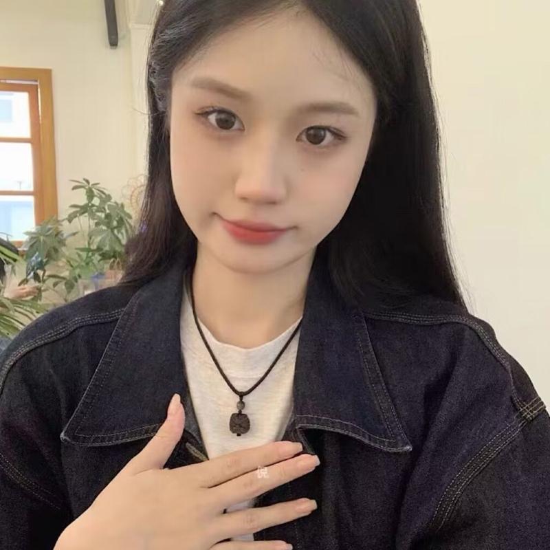 Chinese Style Lion Pendant Necklace Simple Clavicle Chain Vintage Choker Necklace Fashion Jewelry Gift for Women Men