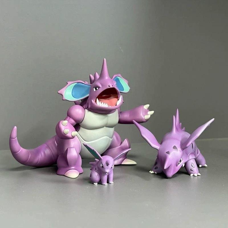 Bkm Nidoking Nidoqueen Cute Anime 1/20 Nidoking  Figure Pvc Statue Collection Room Decoration Model Custom  Birthday Gifts Toys