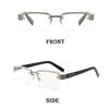 Retro Reading Glasses Women  HD Presbyopia Glasses +1.0 To +4.0 Eyeglasses Brown and Transparent Lenses Half Frame Eyeware