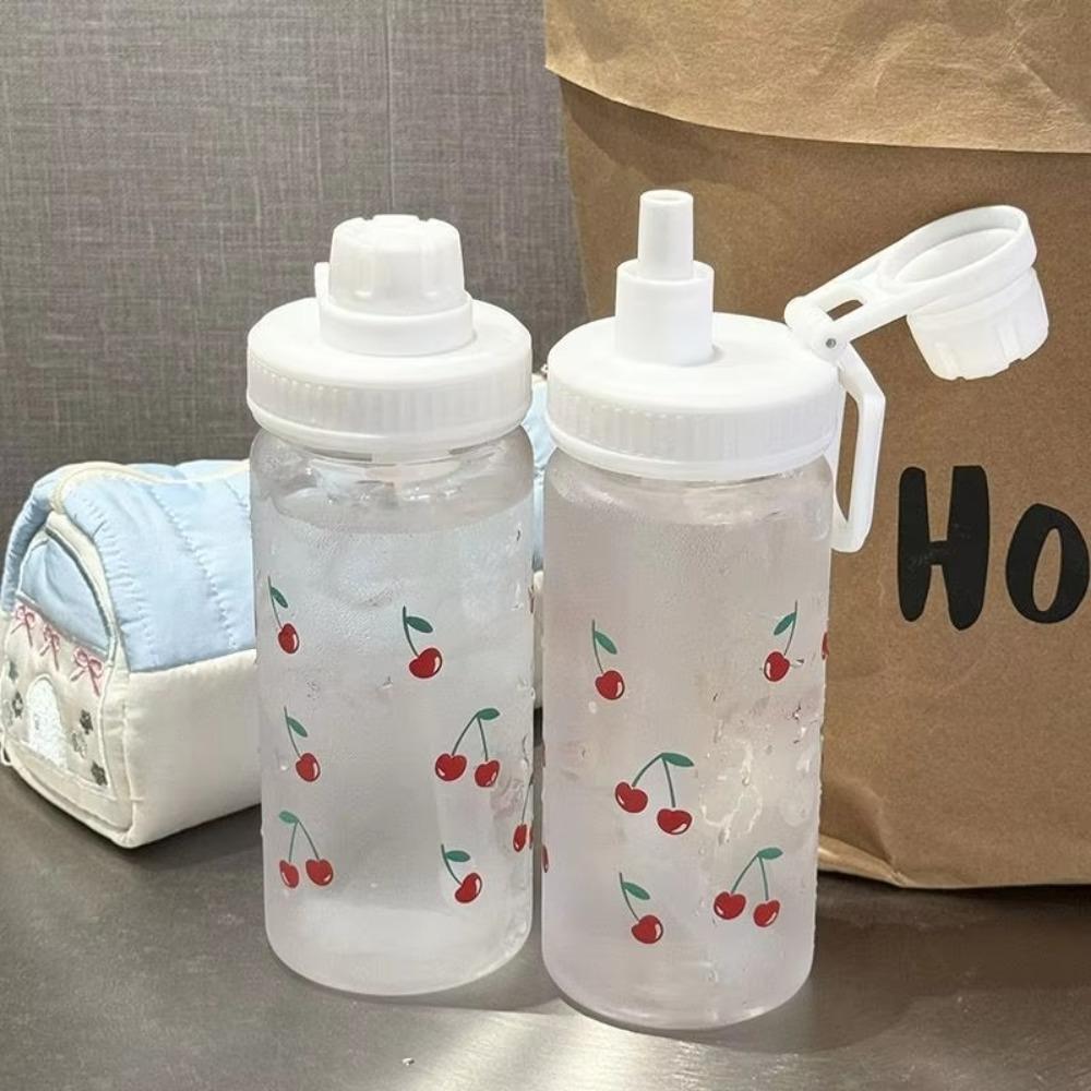 Frosted Design Plastic Water Bottle 500ML Coffee Cup Portable Juice Drinkware Daily Hydration