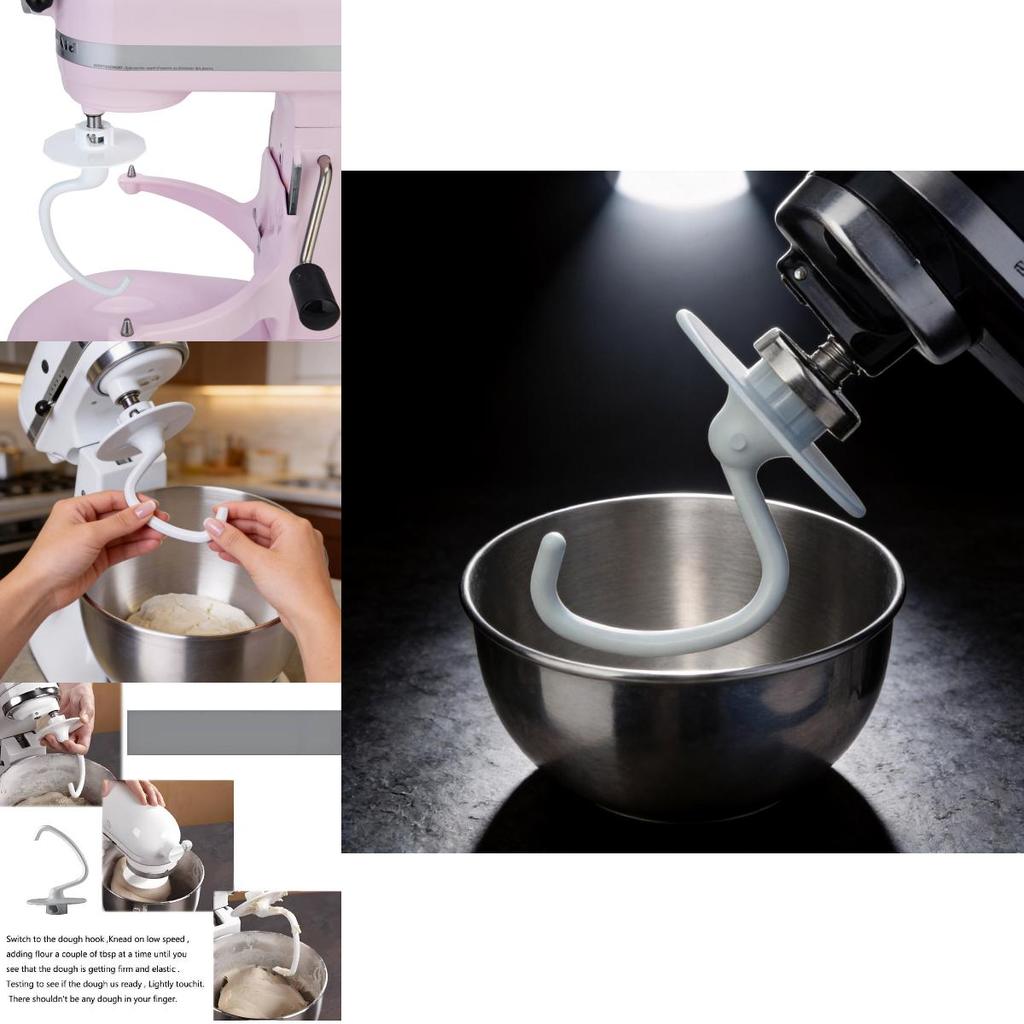 Крюк для теста Kitchenaid с алюминиевым покрытием для моделей K45dh, KSM90, K45