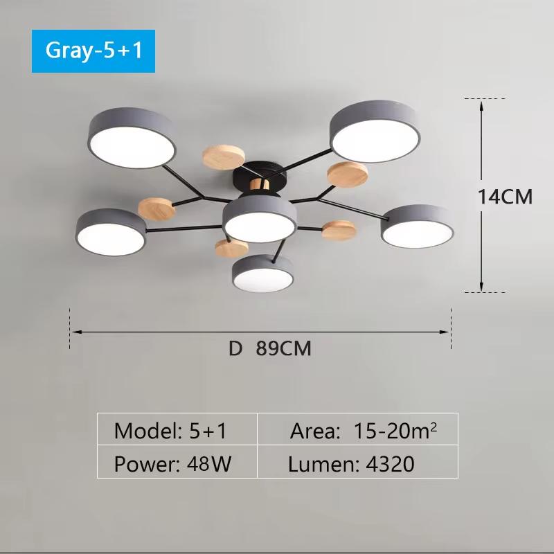 Nordic Living Room Ceiling Chandelier Bedroom Modern LED Ceiling Light Kitchen Wooden Chandelier Dining Room Lamp Aisle Lighting