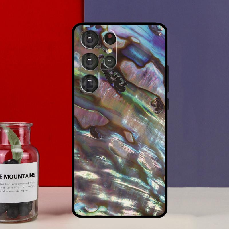 Чехол Funda с текстурой раковины моллюска Абалон для Samsung Galaxy S25 Ultra S9 S10 S20 S21 FE S22 S23 Plus S24 Ultra