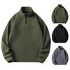 Men's  Fleece Casual Sweatshirts, Long Sleeve Drop Shoulder Loose Pullover Tops Fall Trendy Clothes