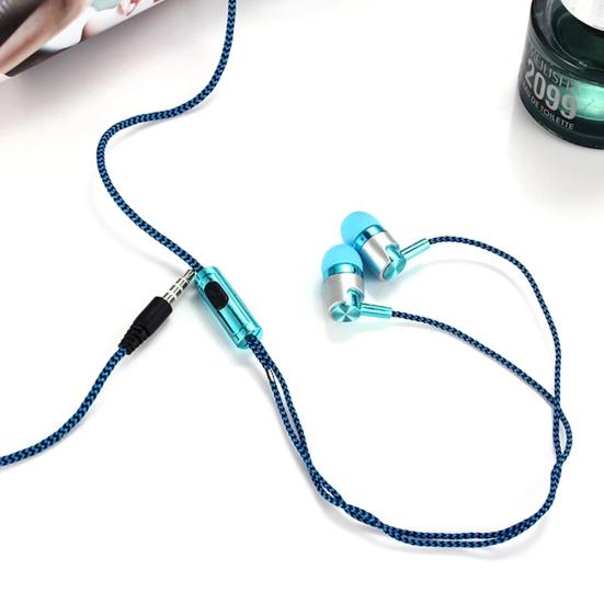 3.5mm Wired In-ear Stereo Music Earphone Earpiece Hands-free Mic for Smart Phone