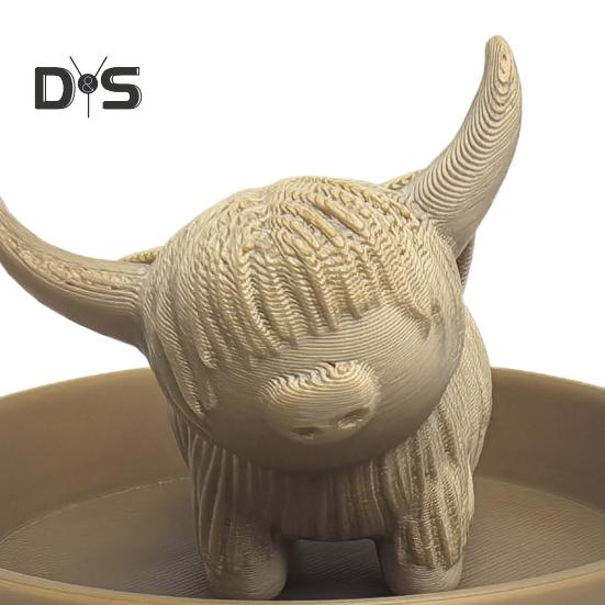 Держатель для кольца коровы Хайленд, мини-блюдо для кольца коровы Хайленд, пластиковая статуэтка крупного рогатого скота, подставка для ювелирных изделий на годовщину свадьбы, помолвку, подарок