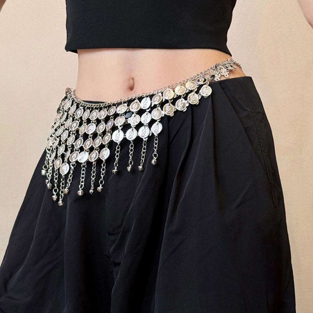 Vintage Metal Tassel Waist Chain Round Ethnic Style Belt Dress Accessories