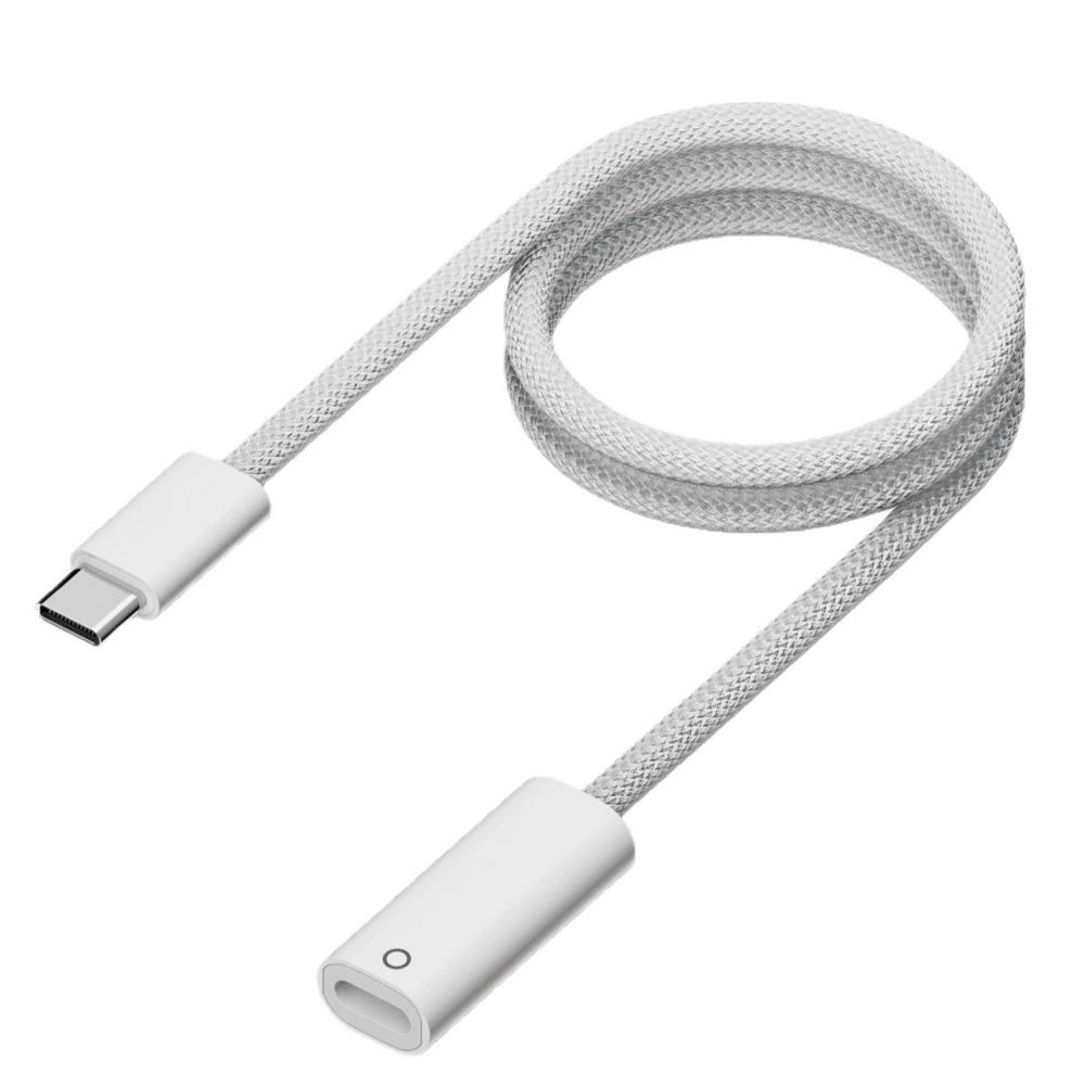 50/100cm Pencil Charger Adapter Plug and Play Nylon Bluetooth Pairing Cable for Apple Pencil 1st Generation for iPad 10/11th Gen