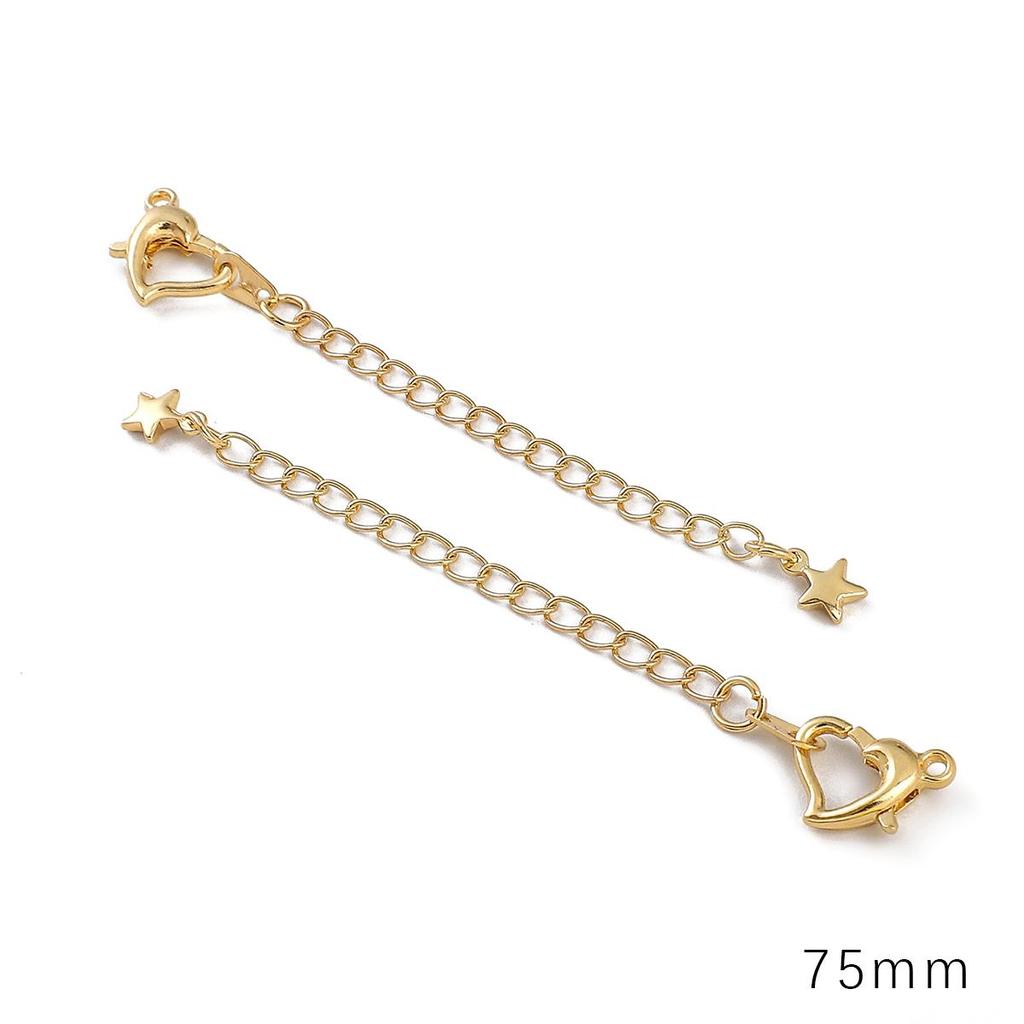 Copper Clad Iron Peach Heart Buckle Tail Chain For DIY Jewelry Making Craft Accessories