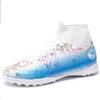 35-48 футбольные бутсы унисекс, высокие эластичные носки, резиновые носки с мягкой подошвой, TF футбольные бутсы, детские тренировочные футбольные бутсы