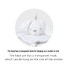 Infant & Toddler Soothing Towel Bib with Cartoon Elephant & Rabbit Design - Handy Doll-shaped Comfort Handkerchief.