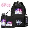 4 шт./набор Мультяшный K-Pop с принтом 750 мл бутылка для воды рюкзак сумка-тоут пенал для подростка мальчика девочки школьная сумка большая вместимость сумка для книг Mochila