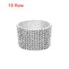 1-10 Rows Shiny Woman Jewelry Elastic Bangle Wristband Stretch Bracelet  Crystal Rhinestone