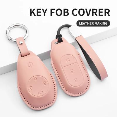 Чехол-оболочка из искусственной кожи для брелока автомобильного ключа For Leapmotor T03 C10 S01 C11 C16 B10 C01 S01 Защитный чехол-брелок для автомобильного пульта ДУ Аксессуар