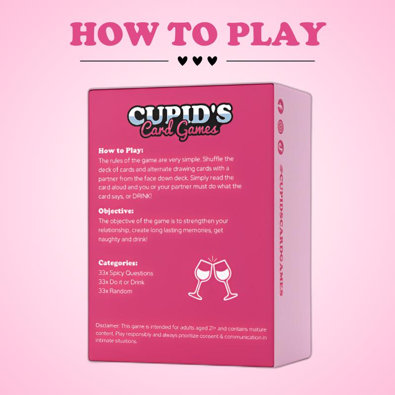 Couples Drinking Game by Cupid's Card Games | Perfect for Couples At Home Date Night Idea | Fun Gift For Boyfriend & Girlfriend