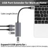 Алюминиевый сплав многопортовый разветвитель 4 порта док-станция USB 3.0 концентратор расширитель Type-C 3.1