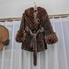 2025 Winter New Leopard Pattern Long Coat for Women
