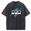 Summer Tops Men Women Washed T Shirts HKS Sport Shirt Casual Loose Punk T-shirt Harajuku Tops Shirt Funny Sport Jogging Shirt
