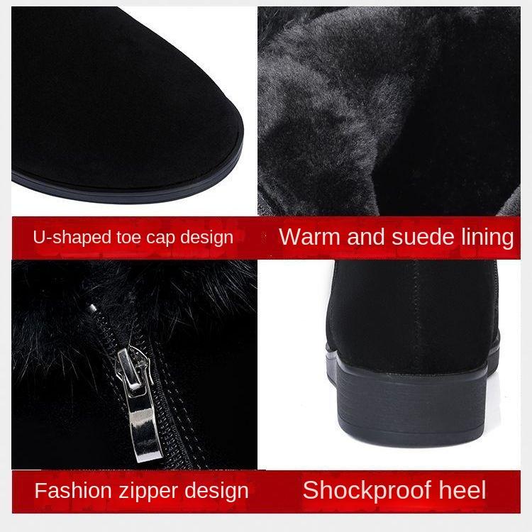 Снегоступы, женские зимние толстые хлопковые сапоги, хлопковая обувь на плоской подошве, теплые короткие сапоги