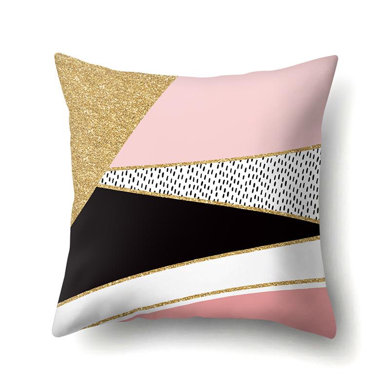 Ins Style Abstract Creative Polyester Pillow Case Car Decoration Home Printed Bedside Cushion Cover Pillow Case