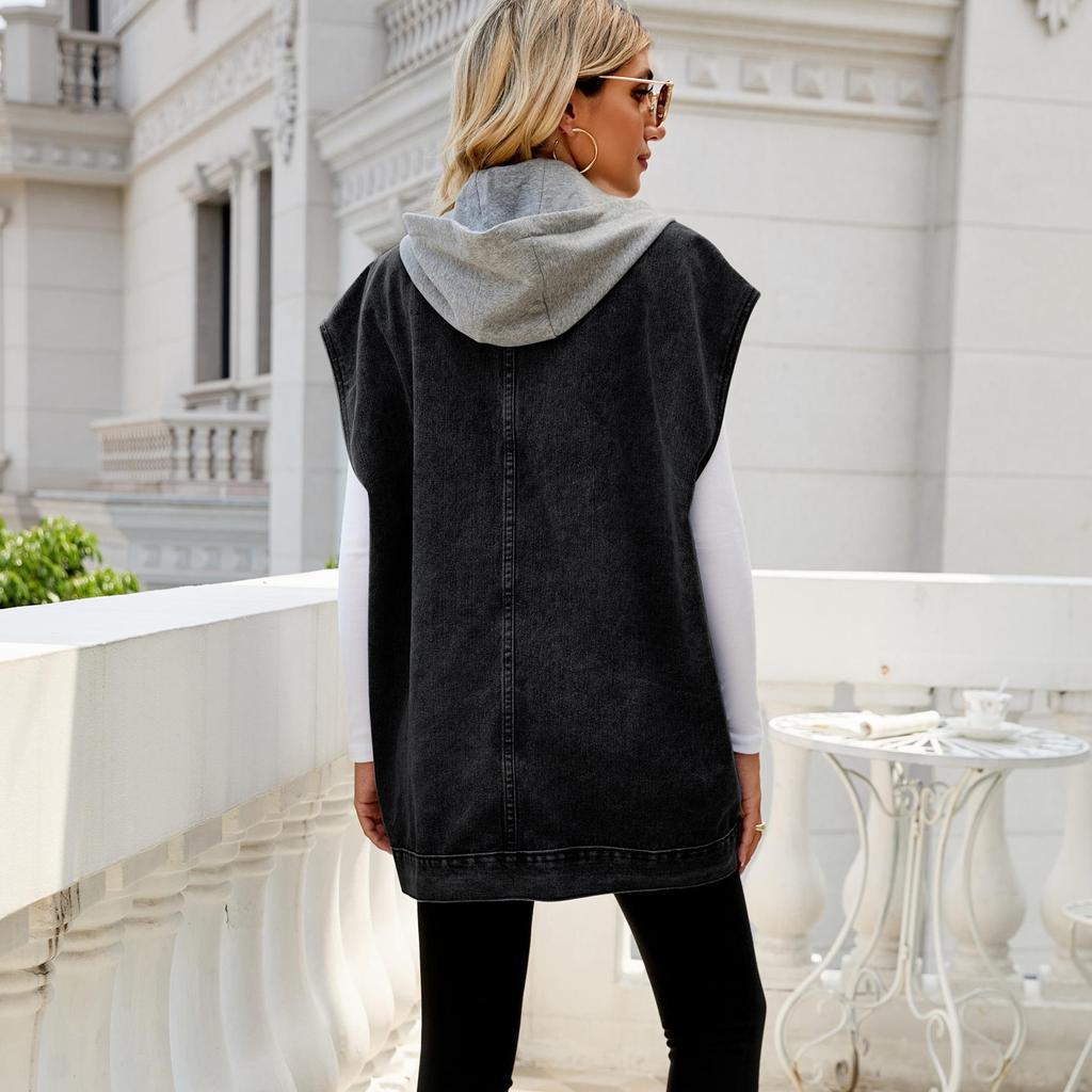 ZIMOXUAN Stylish and Comfortable Women's Summer Denim Vest