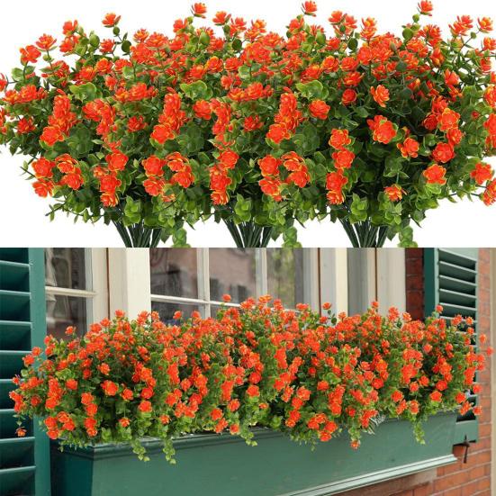 2 шт. искусственные цветы долговечные яркие реалистичные искусственные растения для домашнего сада наружное украшение