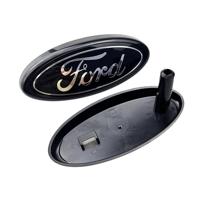 Car Sticker 14.5x6.5cm ABS Car Front Emblem Badge for Ford Focus 2 3 Mondeo Fiesta Ranger Mustang Kuga Explorer Transit Auto Acc