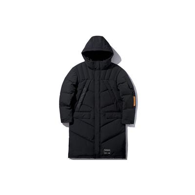 Li Ning Sports Fashion Loose Thick Long Down Jacket Men Outwear Standard-Black AYMP041-2