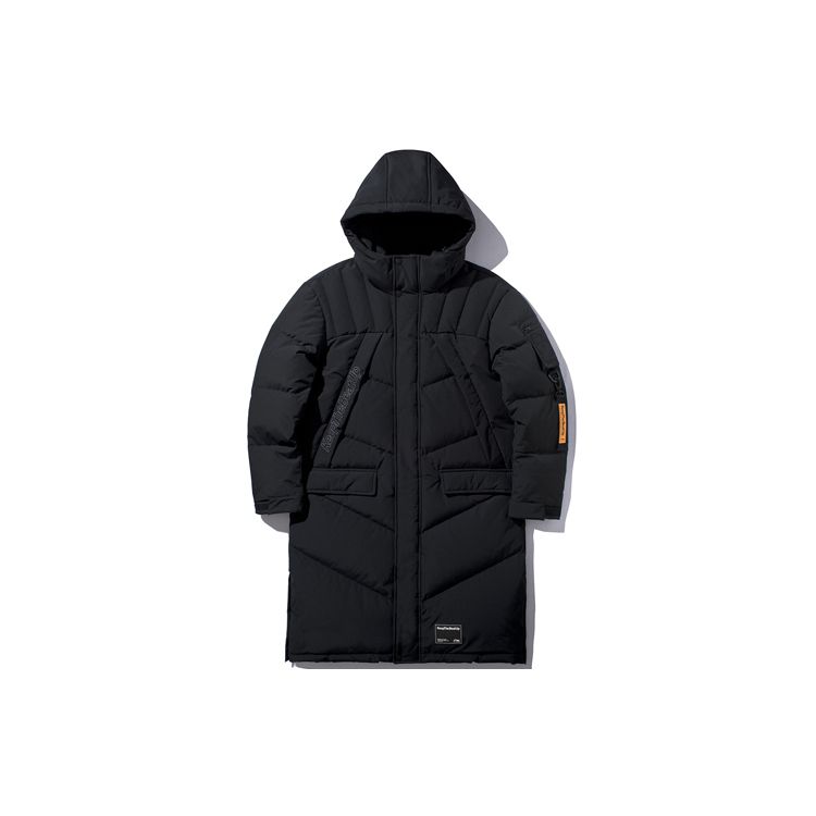 Li Ning Sports Fashion Loose Thick Long Down Jacket Men Outerwear Standard-Black AYMP041-2