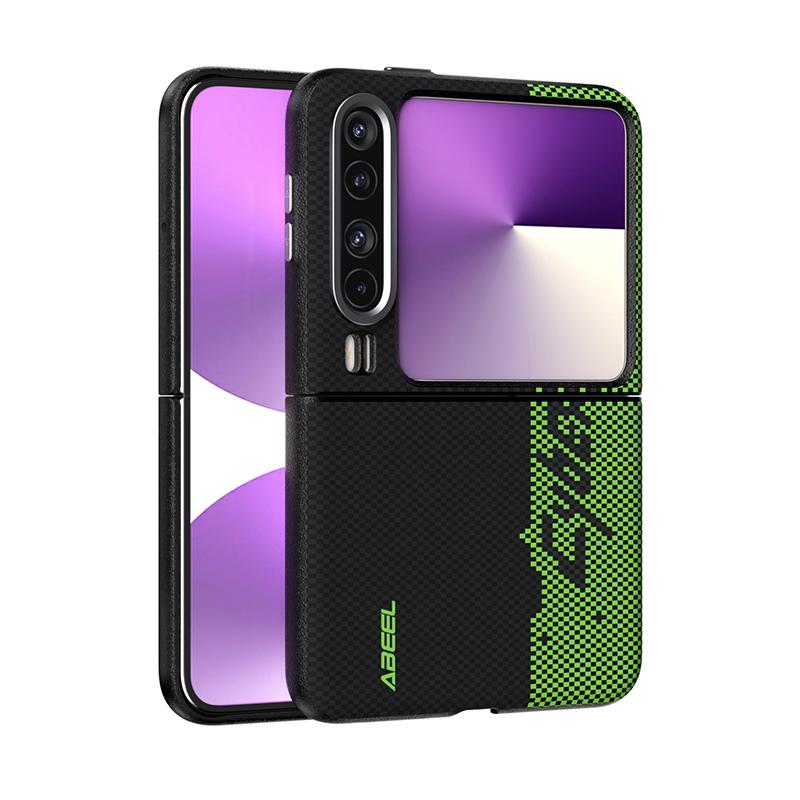Чехол для Huawei Pura X Прочный Тонкий Стиль Углеродного Волокна Ударопрочный Защита Экрана и Объектива Камеры Бампер Кожаный Чехол Обложка