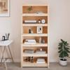 VidaXL Bookcase 80x35x183 Cm Solid Pine Wood 821694