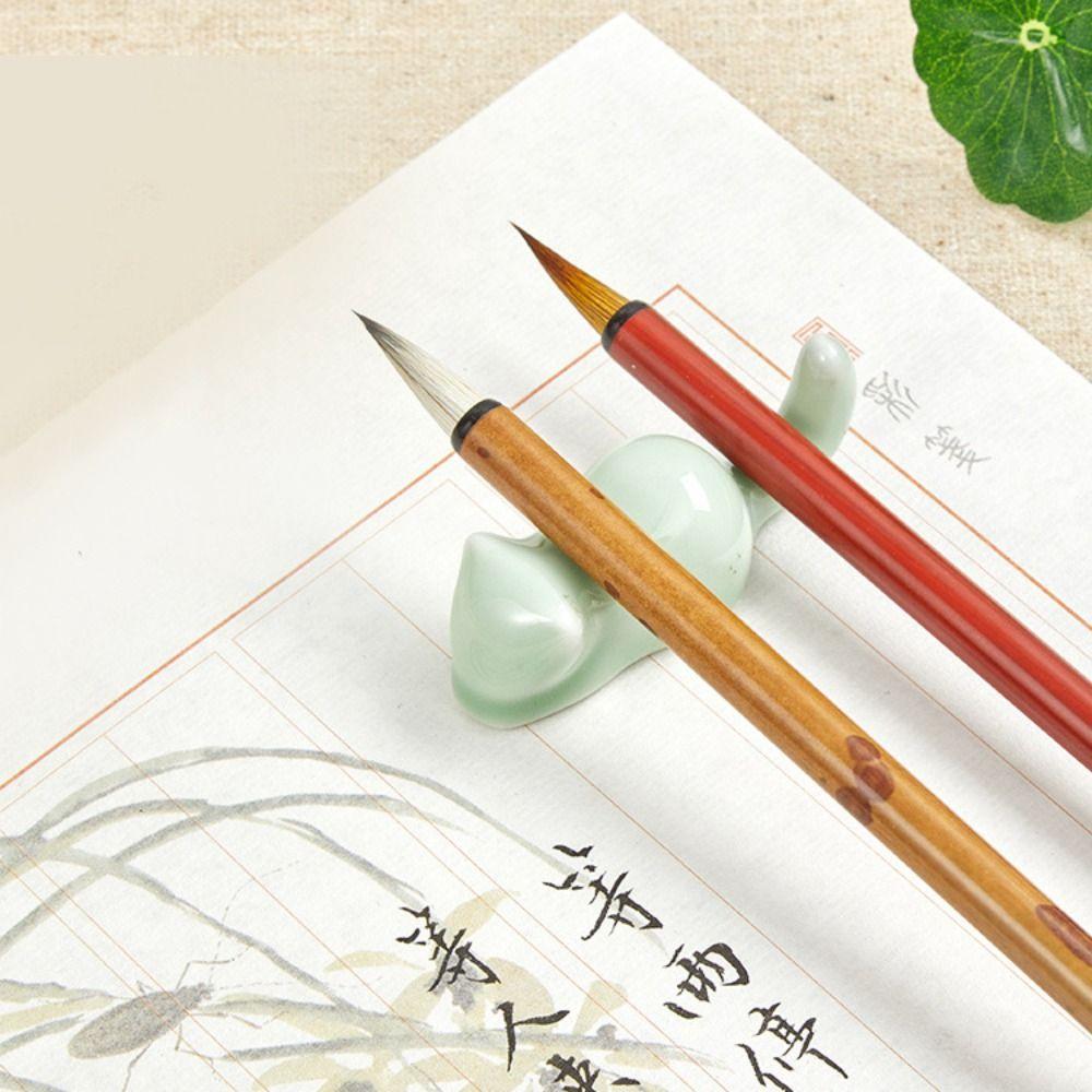 Подставка для кистей для письма художника, керамическая подставка для каллиграфических ручек для акварельной живописи тушью