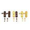 Style Keyhole Plate Dollhouse Lock Key Set Miniature Door Handles Brass Knobs Mini Furniture Pull