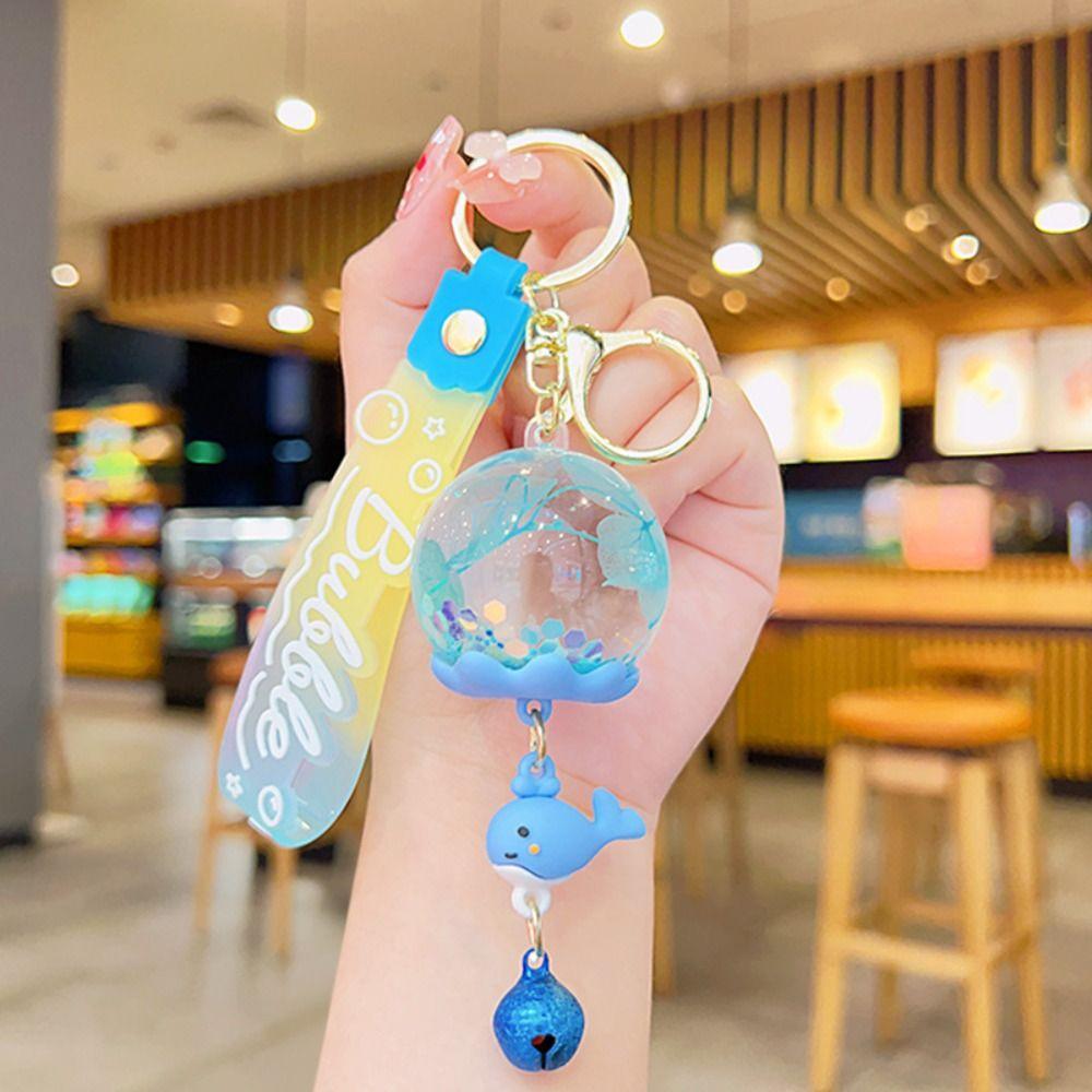 Acrylic Floating Oil Liquid Keyring Cartoon Acrylic Floating Keyring  Student