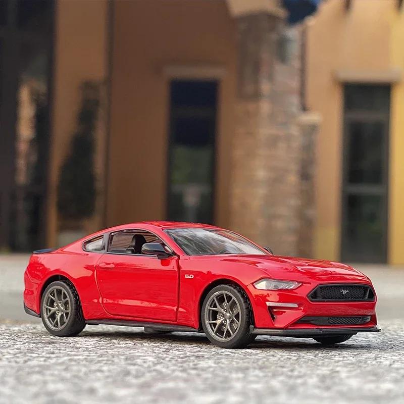 AHYU6 1:34 Ford Mustang GT 2018 Muscle Car Alloy Car Die Cast Toy Car Model Sound and Light Toy Collectibles Birthday gift