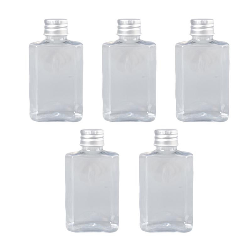 5/10Pcs 80Ml Empty Bottle Clear Pet With Aluminum Screw Cap And Plug Cosmetic Container Travel Portable Lotion Cream Clear Tube