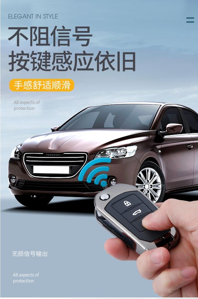 Автомобильный чехол-футляр для складного ключа-брелока Для Citroen C3 C4 Berlingo 2021 Для Peugeot 208 2008 301 308 3008 RCZ 508 408 2008 307