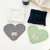 1Pc Checkered Placemat Korean Background Cloth Ins Gourmet Photography Sweet Heart-Shaped Coaster Desktop Decoration