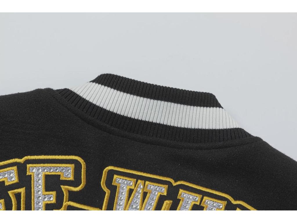 Бейсбольная куртка Hot Diamond Letter 2024 года унисекс – коллекция весна/осень