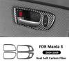 Наклейка-декорация на рамку панели ручки открывания двери из углеродного волокна для Mazda 3 2004-2009 Автоаксессуары