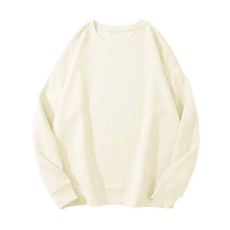Unisex 280g Velvet Thickened Hoodie - Autumn/Winter 2023: Round Neck, Solid Color, Casual Loose Fit