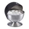 Relaxdays Sucrier, Acier Inoxydable, Boîte À Sucre En Morceaux Avec Couvercle, Bonbons, HxD : 15,5 X 14 Cm, Noir/argenté