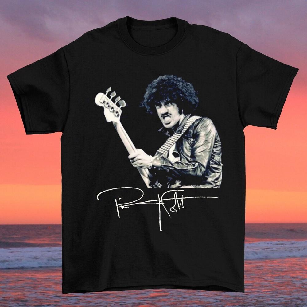 Phil Lynott playing bass guitar T-shirt