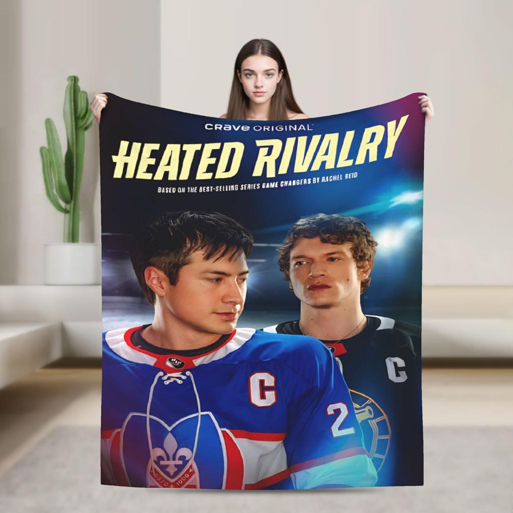 Heated Rivalry Knitted Blankets Cute Hollanov  Flannel Throw Blankets Summer Air Conditioning Decoration Soft Warm Bedspreads