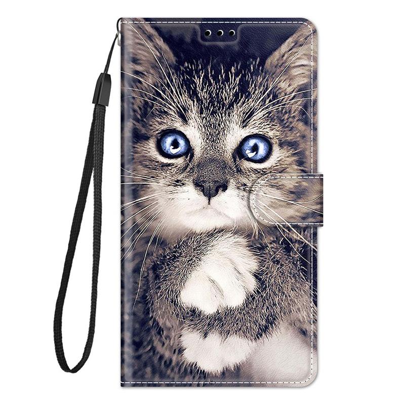 Cute Animals UV HD Printed Flip Magnetic Wallet Case Leather Phone Cover For Samsung A02S A12 A32 A52 A72 A21S Xiaomi Redmi 9A 9C 9T Note 10 Note 9