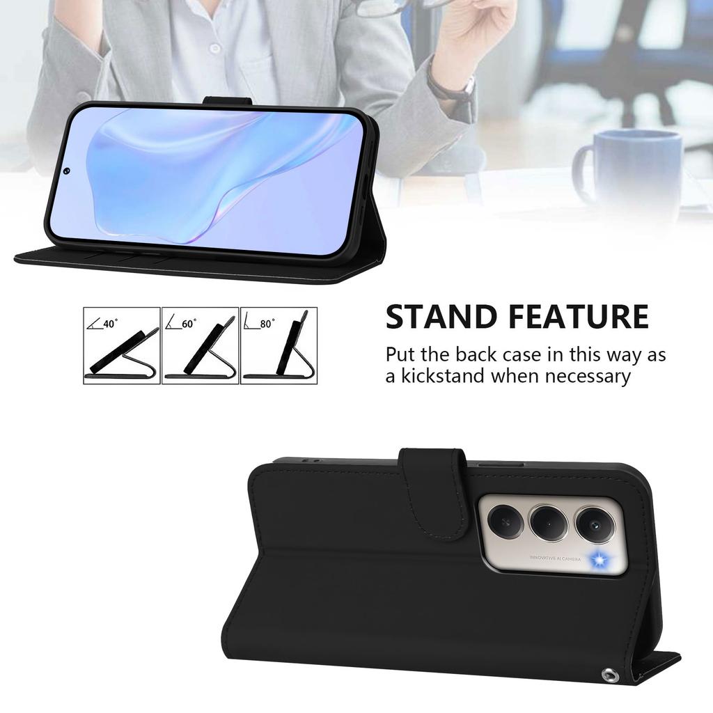 Для Xiaomi Redmi 15 5G Чехол Однотонный Кошелек Кожаный Чехол для Телефона с Ремешком