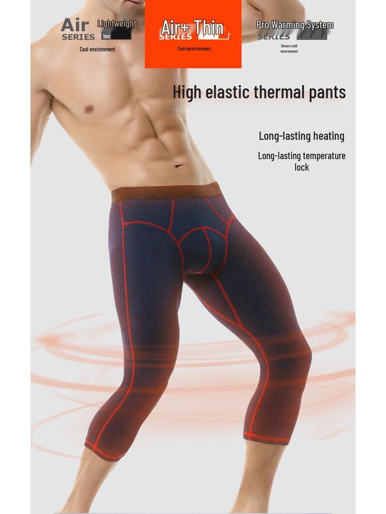 Мужские леггинсы больших размеров из шерстяной смеси: Теплые брюки облегающего кроя для осени и зимы