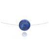 [Q4653] - Handmade Silver Necklace 'Mineralia' Lapis Lazuli Silver - 8 Mm